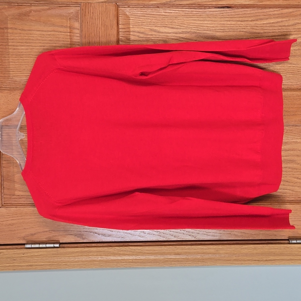 J.Crew Men's Merino Wool Sweater in Tomato Red MEDIUM - Picture 2 of 11